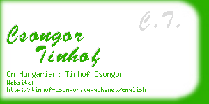 csongor tinhof business card